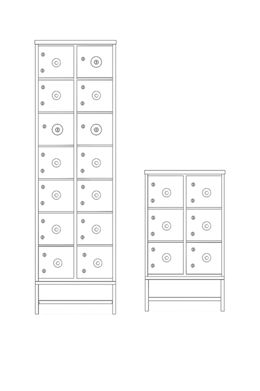 Appointment Belt Locker – 6 Door Dual Lock